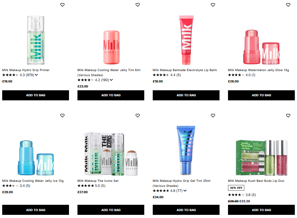 20% off Milk Makeup at Cult Beauty