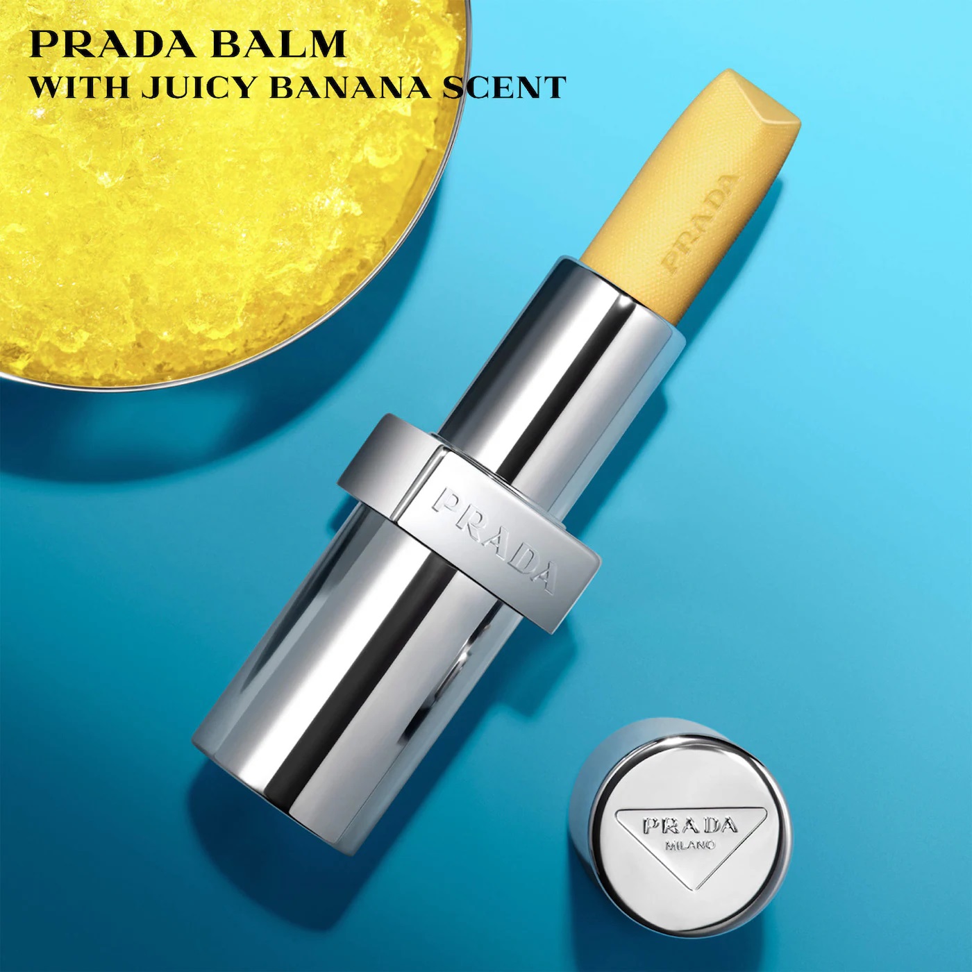 Prada Beauty Hydrating Lip Balm with Jojoba Oil in Banana Yellow
