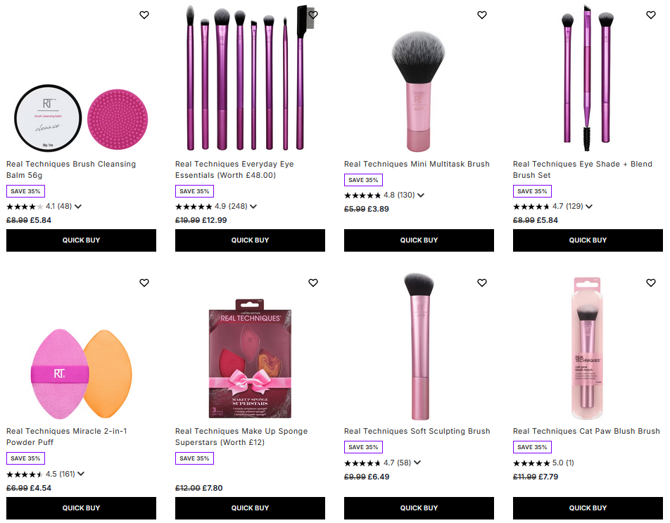 35% off Real Techniques at Lookfantastic 35% off Real Techniques at Lookfantastic