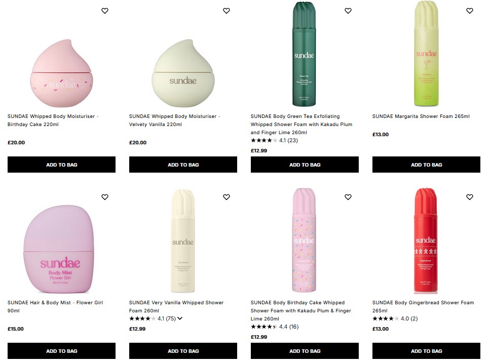 20% off SUNDAE at Cult Beauty