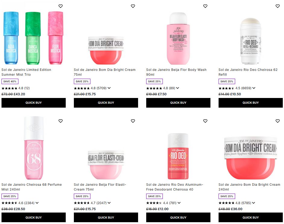 25% off Sol de Janeiro at Lookfantastic 25% off Sol de Janeiro at Lookfantastic