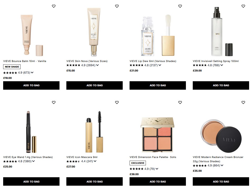 20% off VIEVE at Cult Beauty