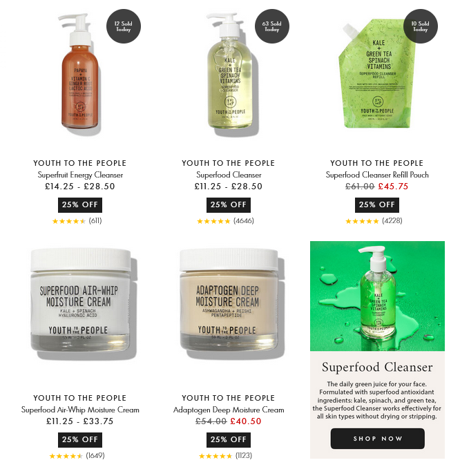 25% off Youth to the People