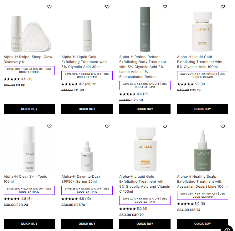 Up to 25% off Alpha-H at Lookfantastic Up to 25% off Alpha-H at Lookfantastic