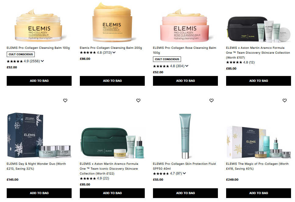 20% off ELEMIS at Cult Beauty