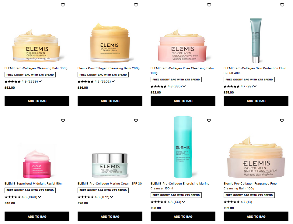 20% off ELEMIS at Cult Beauty