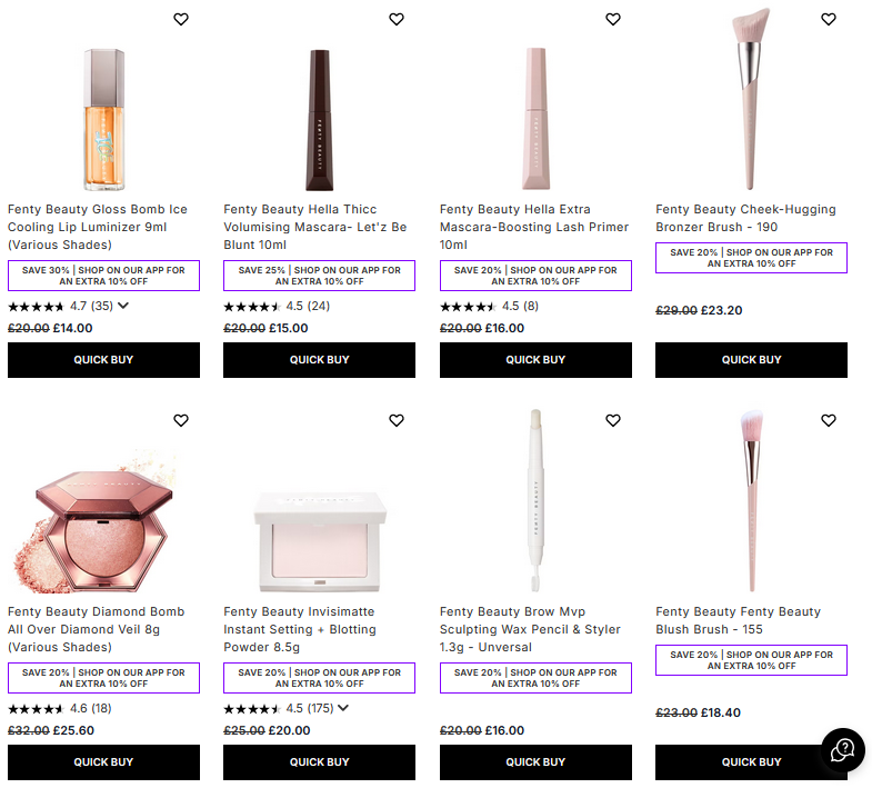 20% off Fenty Beauty at Lookfantastic 20% off Fenty Beauty at Lookfantastic