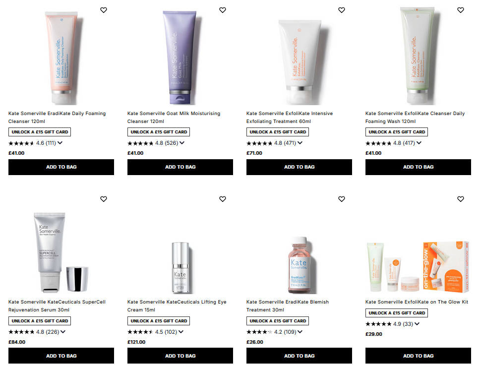 20% off Kate Somerville at Cult Beauty