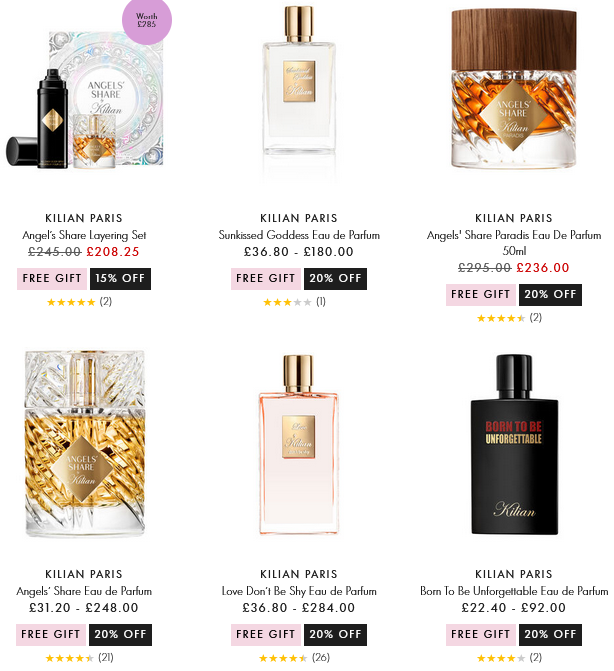 Up to 20% off Kilian at Space NK Up to 20% off Kilian at Space NK