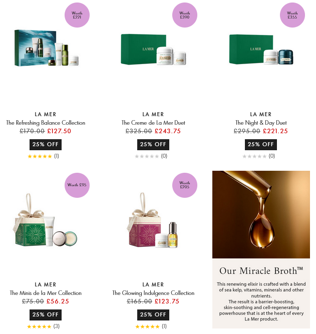 25% off La Mer at Space NK
