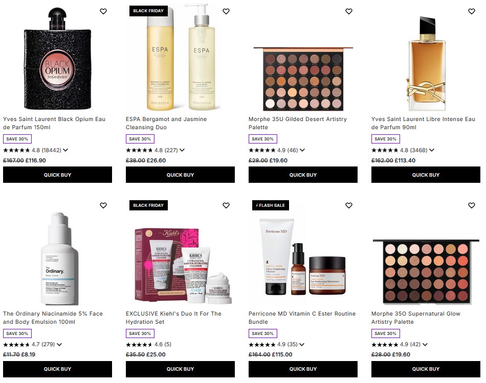 30% off selected at Lookfantastic