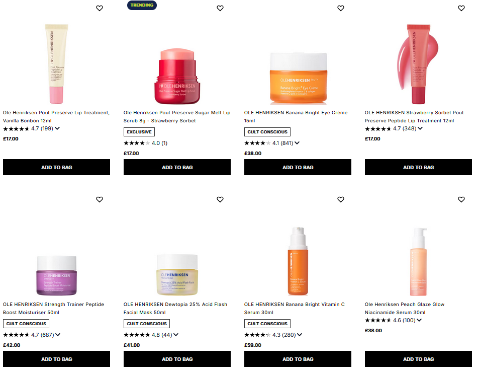 20% off Ole Henriksen at Cult Beauty
