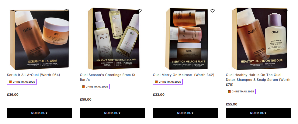 OUAI Holiday 2025 Gift Sets OUAI Holiday 2025 Gift Sets