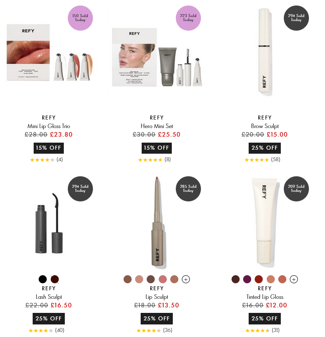 Up to 25% off REFY at Space NK