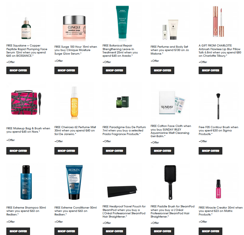 Gift with purchase offers at Sephora UK Gift with purchase offers at Sephora UK