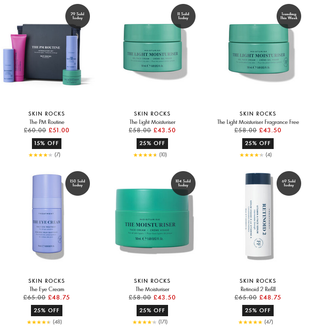 Up to 25% off Skin Rocks at Space NK