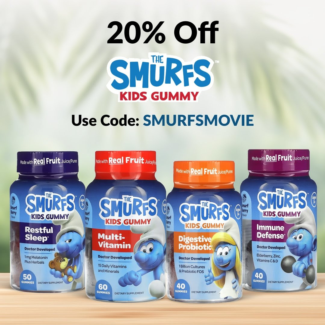 20% off The Smurfs Kids Gummies 20% off The Smurfs Kids Gummies
