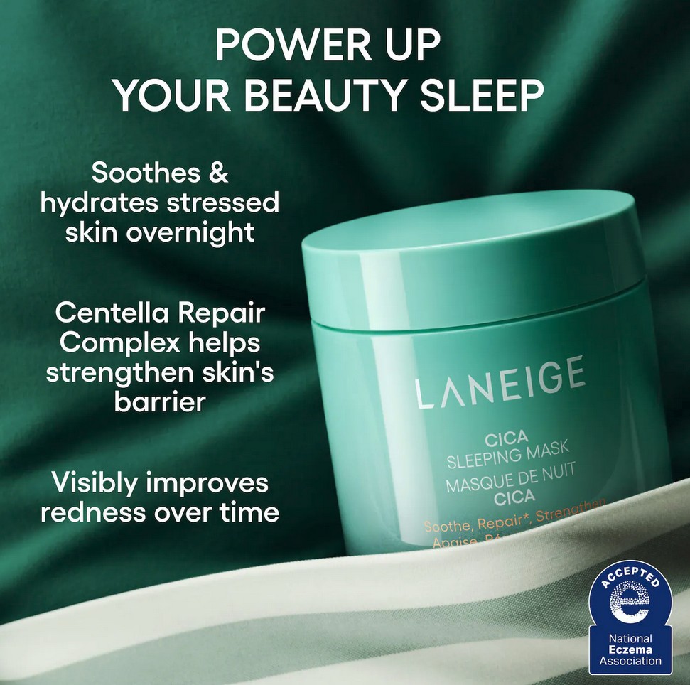 Laneige Cica Sleeping Mask for Soothing Relief with Centella Asiatica Laneige Cica Sleeping Mask for Soothing Relief with Centella Asiatica