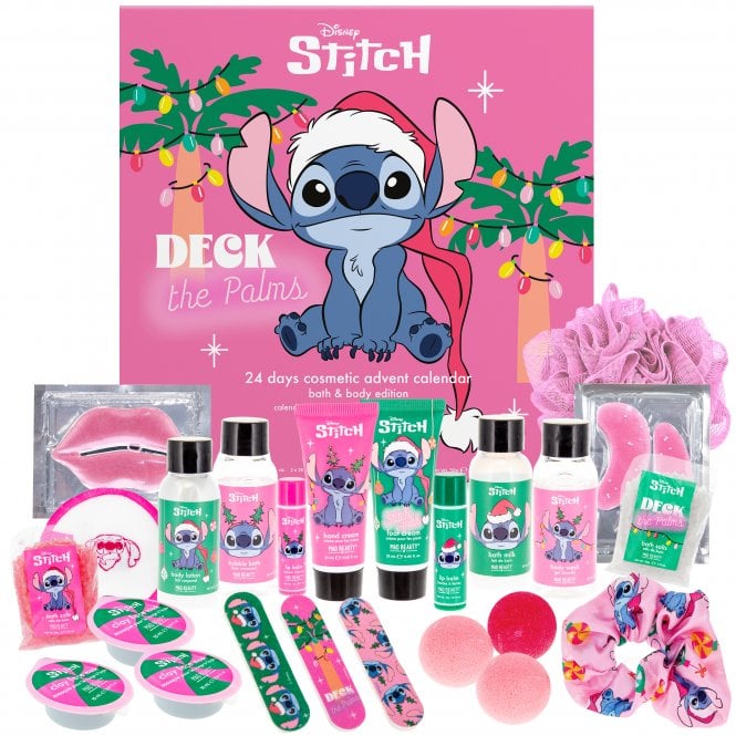 Mad Beauty Disney Stitch 24 Day Cosmetic Advent Calendar bath and body edition Mad Beauty Disney Stitch 24 Day Cosmetic Advent Calendar bath and body edition