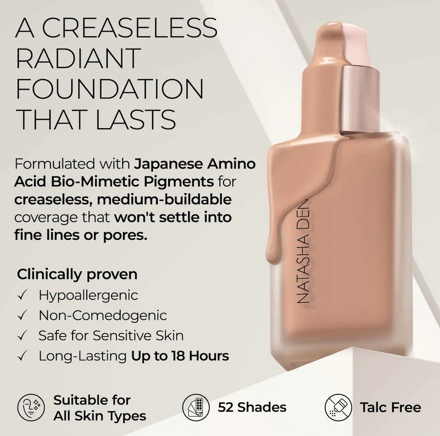 Natasha Denona Hy-Glam Foundation Hydrating & Blurring Luminous Longwear Serum Foundation  Natasha Denona Hy-Glam Foundation Hydrating & Blurring Luminous Longwear Serum Foundation