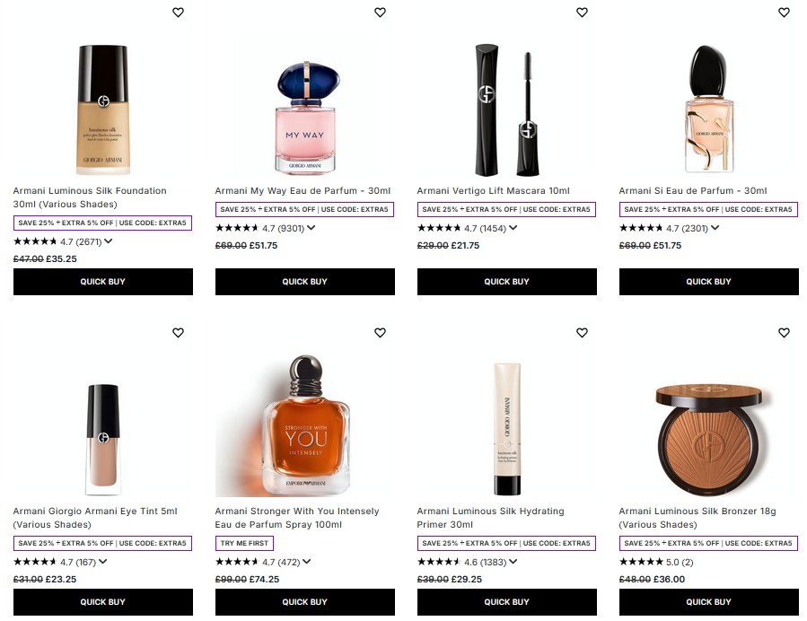 25% off Armani at Loofantastic 25% off Armani at Loofantastic