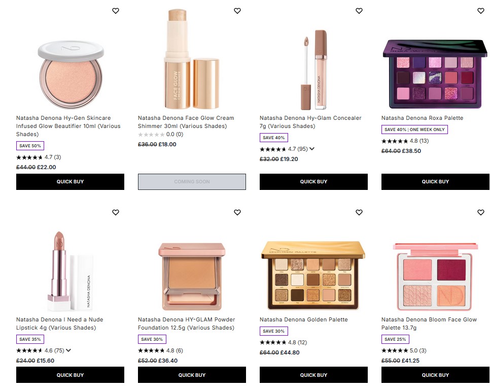 Up to 50% off Natasha Denona at Lookfantastic Up to 50% off Natasha Denona at Lookfantastic