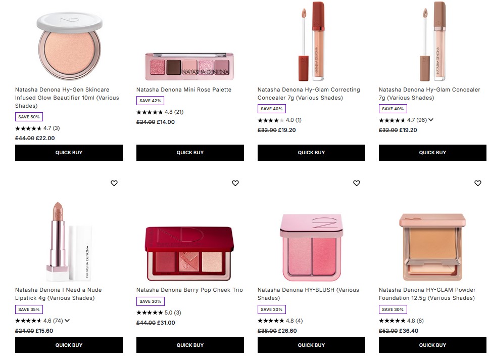 Up to 50% off Natasha Denona at Lookfantastic Up to 50% off Natasha Denona at Lookfantastic