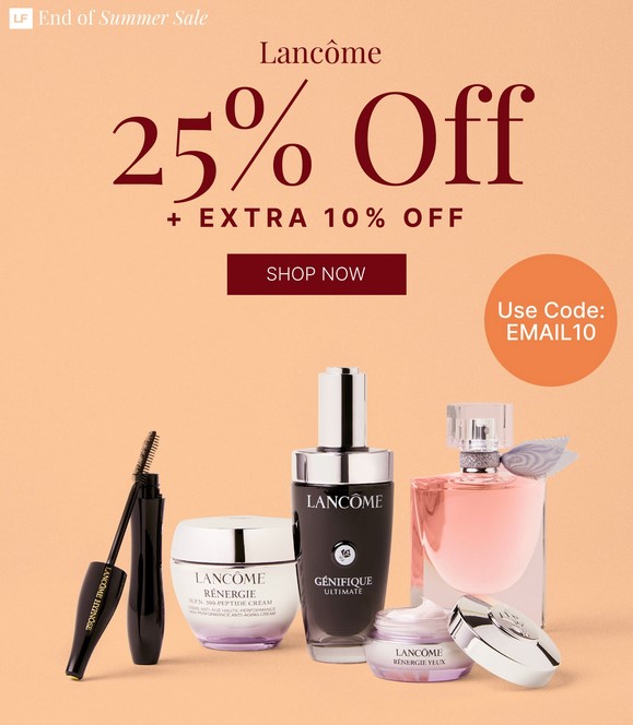 25% off Lancome at Lookfantastic 25% off Lancome at Lookfantastic