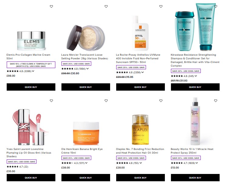 Up to 25% off selected at Lookfantastic Up to 25% off selected at Lookfantastic