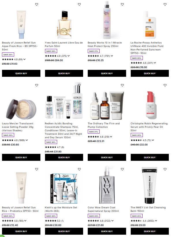 Up to 40% off sale at Lookfantastic Up to 40% off sale at Lookfantastic