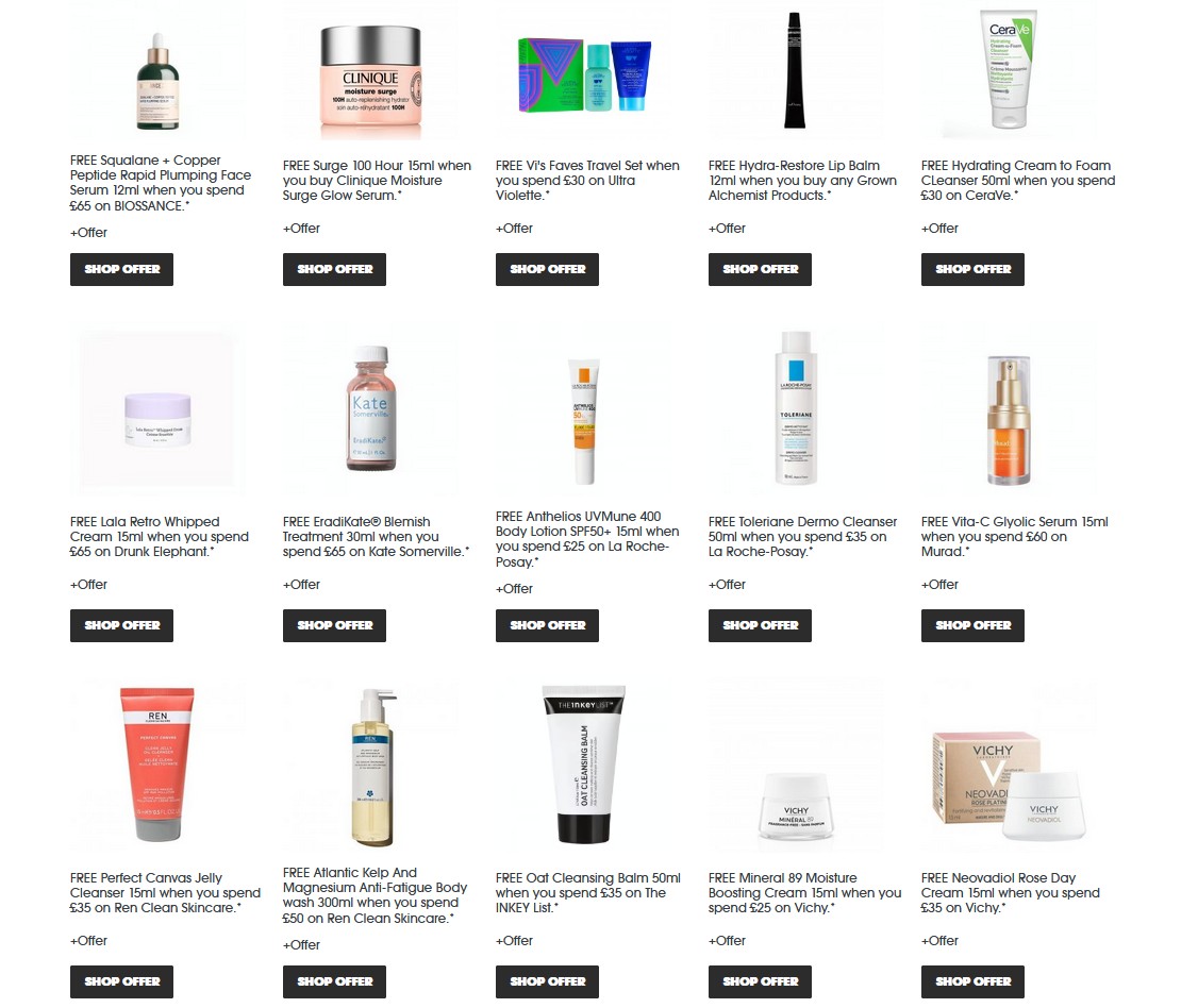 Gift with purchase offers at Sephora UK Gift with purchase offers at Sephora UK