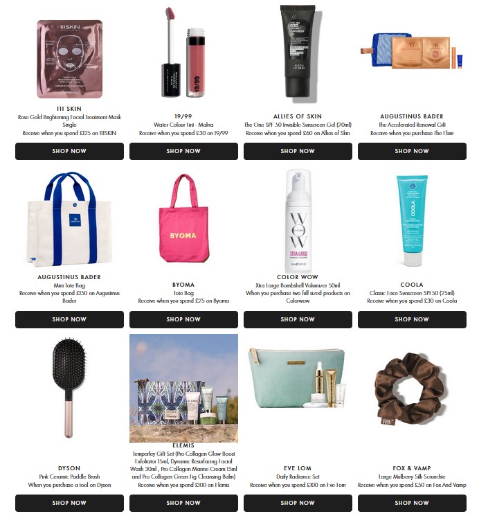 Gift with purchase offers at Space NK Gift with purchase offers at Space NK