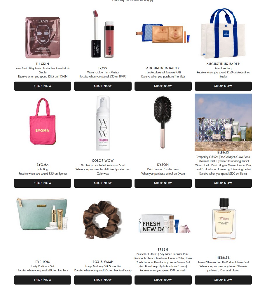 Gift with purchase offers at Space NK Gift with purchase offers at Space NK