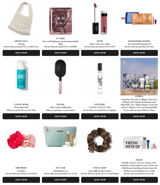 Gift with purchase offers at Space NK Gift with purchase offers at Space NK