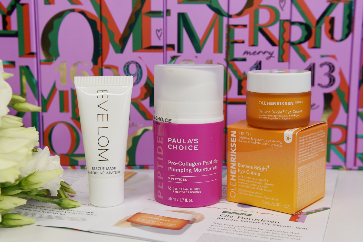 Eve Lom Rescue Mask & Paula’s Choice Pro-Collagen Peptide Plumping Moisturiser & Ole Henriksen Banana Bright™+ Eye Crème Eve Lom Rescue Mask & Paula’s Choice Pro-Collagen Peptide Plumping Moisturiser & Ole Henriksen Banana Bright™+ Eye Crème