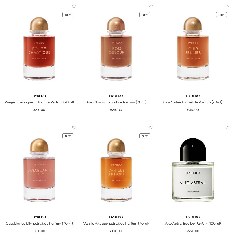 New Byredo perfumes at Harrods New Byredo perfumes at Harrods