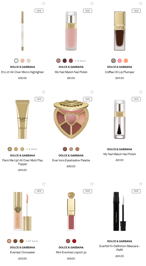 New launches from Dolce & Gabbana at Harrods New launches from Dolce & Gabbana at Harrods