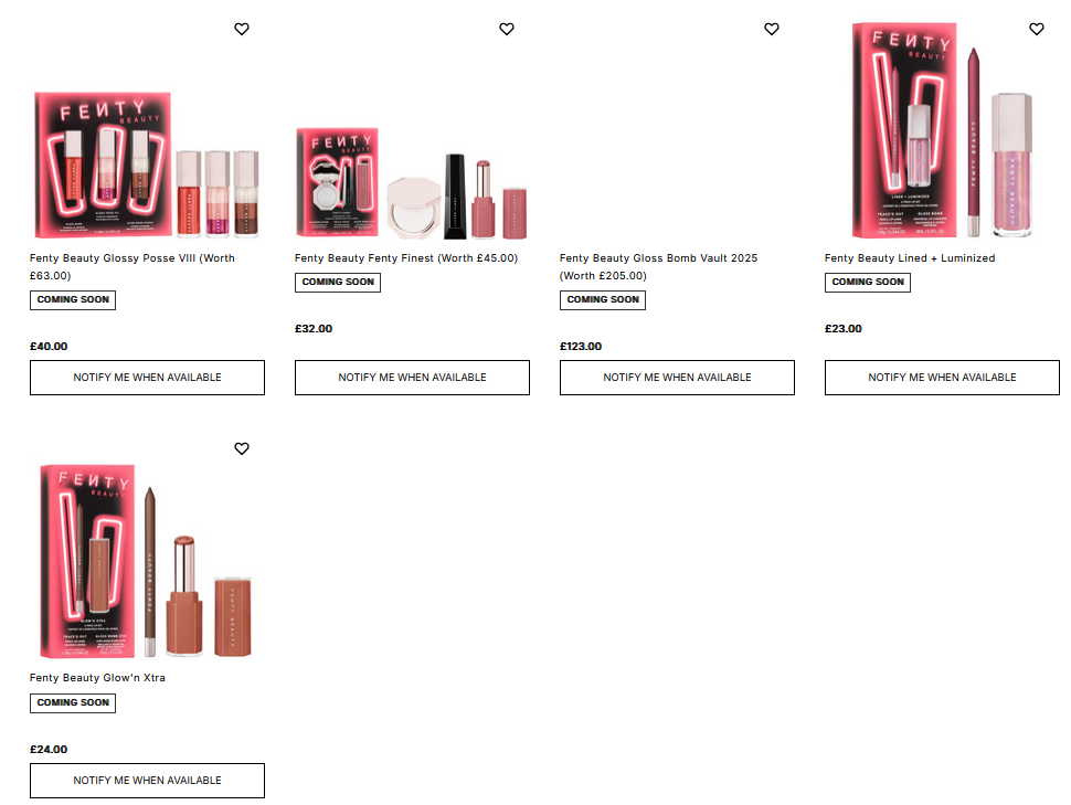 Fenty Beauty Holiday 2025 Gift Sets Fenty Beauty Holiday 2025 Gift Sets