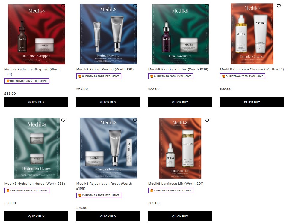 Medik8 Holiday 2025 Gift Sets at Lookfantastic Medik8 Holiday 2025 Gift Sets at Lookfantastic