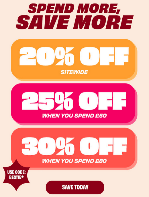 Spend and save offer at Benefit Spend and save offer at Benefit