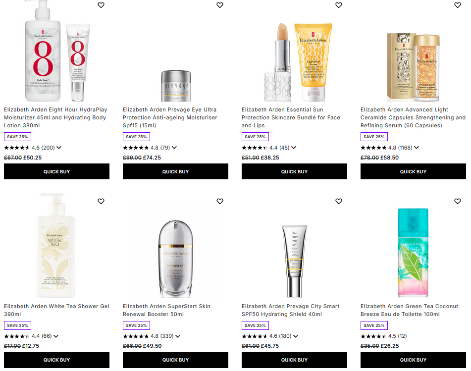 25% off Elizabeth Arden at Lookfantastic 25% off Elizabeth Arden at Lookfantastic
