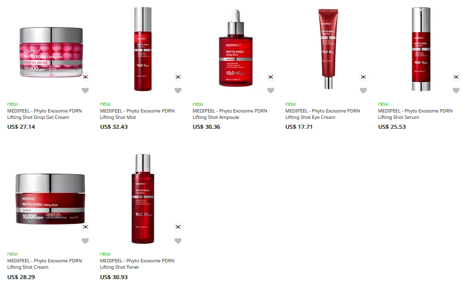 MEDIPEEL Phyto Exosome PDRN Lifting Shot collection