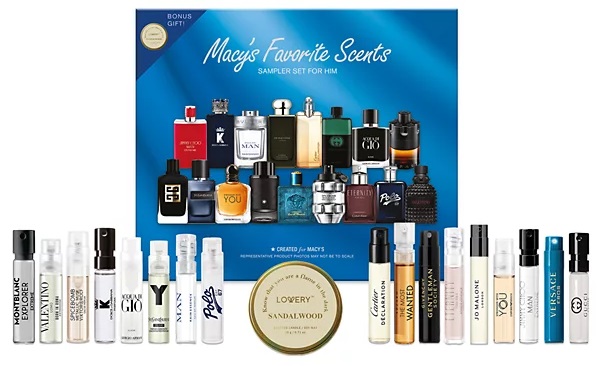 Macy's 18-Pc. Favorite Scents Sampler Set For Him Eau De Parfum Fragrance Kit Macy's 18-Pc. Favorite Scents Sampler Set For Him Eau De Parfum Fragrance Kit