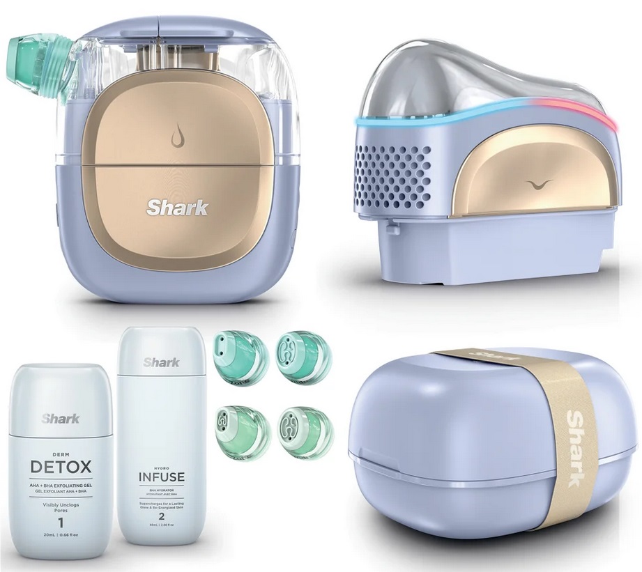 Shark Beauty FacialPro Glow + Depuffi at Home Facial - Spa Purple