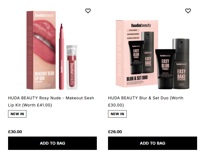 Huda Beauty Holiday Sets