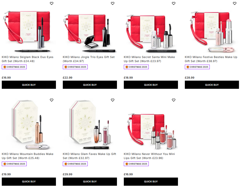 KIKO Milano Holiday Gift Sets KIKO Milano Holiday Gift Sets