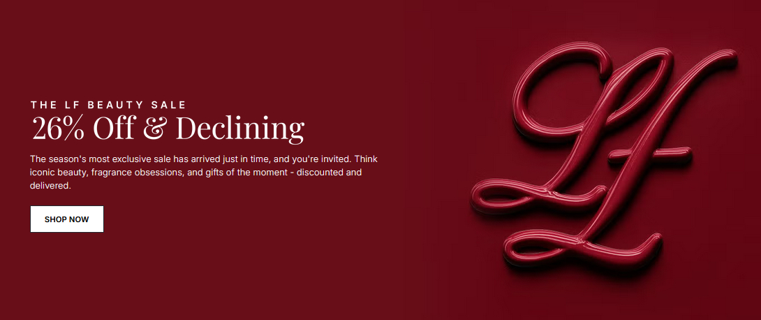 27% off selected and declining at Lookfantastic