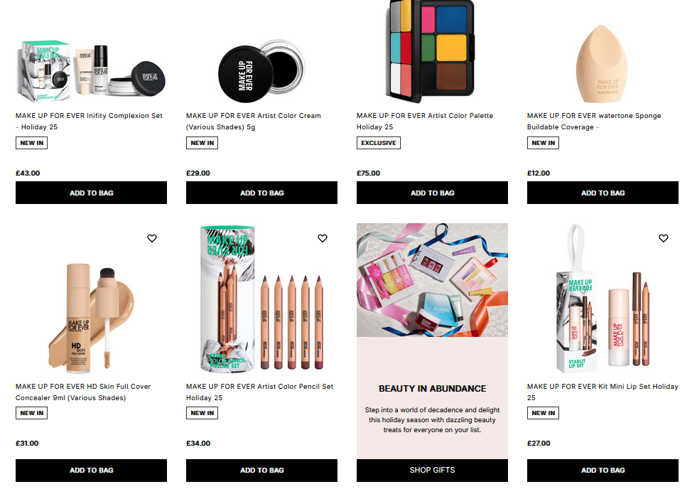 MAKE UP FOR EVER Holiday 2025 Gift Sets MAKE UP FOR EVER Holiday 2025 Gift Sets
