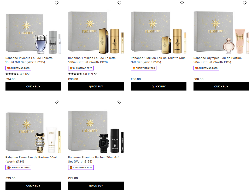 Rabanne Holiday Gift Sets Rabanne Holiday Gift Sets