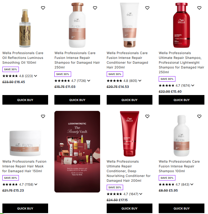 30% off Wella at Lookfantastic